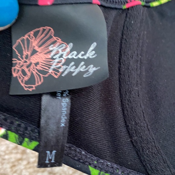 Black poppy floral bikini set - Picture 5 of 6